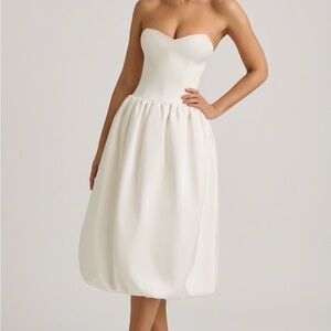 Gloriana
Convertible Bow-Detail Bubble Hem Midaxi Dress in Ivory